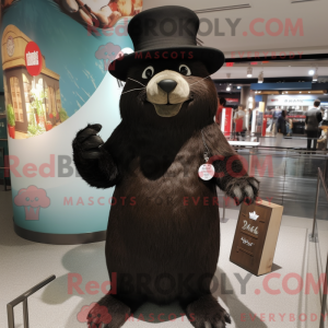 Black Beaver mascot costume...