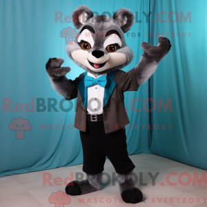Cyan vaskebjørn maskot...