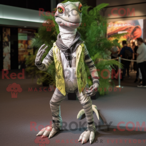 Sølv Coelophysis maskot...