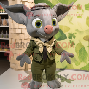 Olive Bat mascottekostuum...