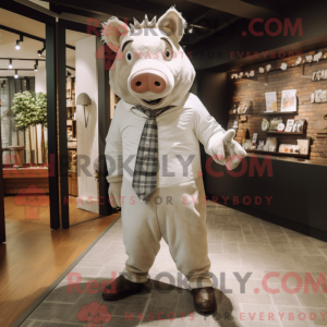 White Wild Boar mascot...