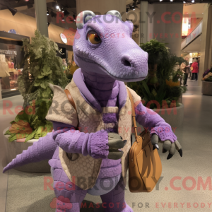 Lavender Iguanodon maskot...