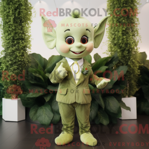 Oliven Cupid maskot kostume...