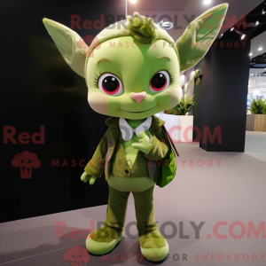 Olive Cupid mascot costume...