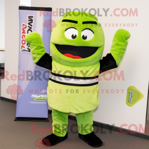 Postava maskota Lime Green...