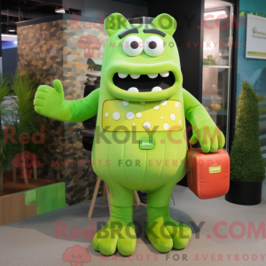 Lime Green Bbq Ribs mascot...