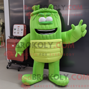 Postava maskota Lime Green...