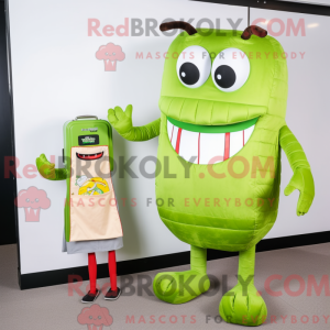 Lime Green Bbq Ribs mascot...