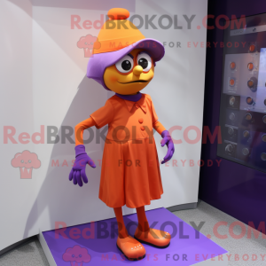 Lilla Orange maskot kostume...