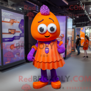 Lilla Orange maskot kostume...