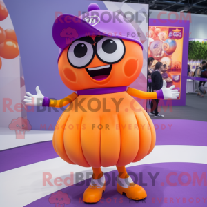 Costume de mascotte violet...