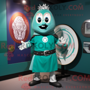 Teal Celtic Shield máscara...