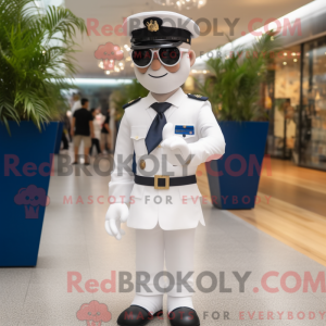 Hvid Navy Soldier maskot...