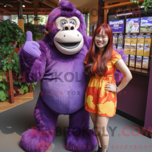 Lilla orangutang maskot...