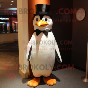 Cream Penguin maskot kostym...
