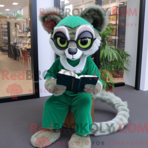 Forest Green Lemur mascotte...