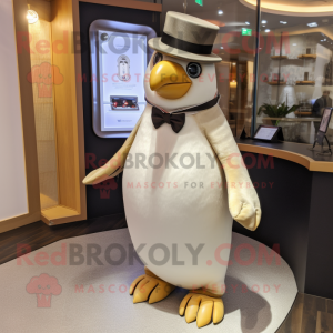 Cream Penguin mascotte...