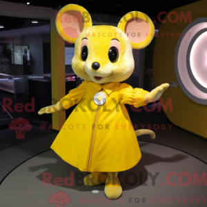 Gul mus maskot kostume...