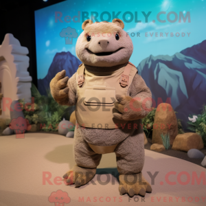 Tan Glyptodon mascot...