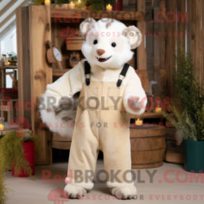 Fantasia de furão bege com macacão e luvas - Mascotes furão - REBROKO_342112 - RedBrokoly.com