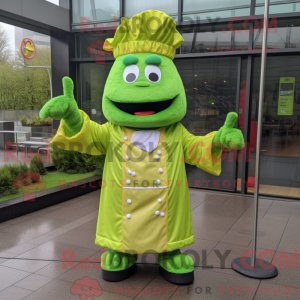 Lime Green Bbq Ribs mascot...