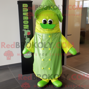 Lime Green Bbq Ribs maskot...