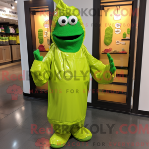Lime Green Bbq Ribs mascot...