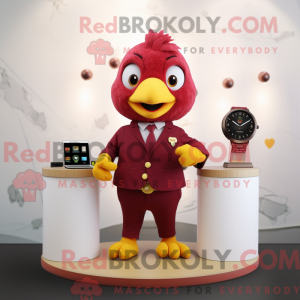 Maroon Canary mascot...