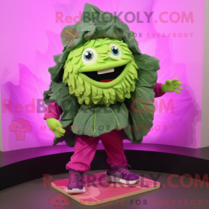 Magenta Cabbage Leaf maskot...