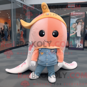 Peach Narwhal maskot...
