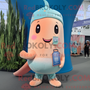 Peach Narwhal maskot...