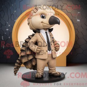 Tan Pangolin mascot costume...