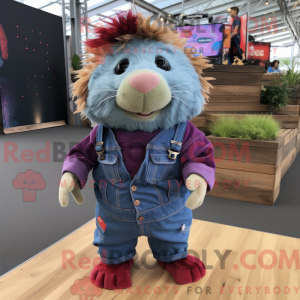 Magenta marsvin maskot...