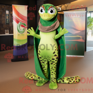 Olive Python mascot costume...