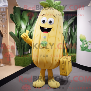 Gold Selleri maskot drakt...