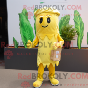 Gold Selleri maskot drakt...
