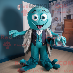 Postava maskota Teal Kraken...