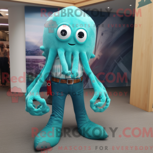 Teal Kraken Maskottchen...