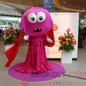 Magenta Octopus mascot...