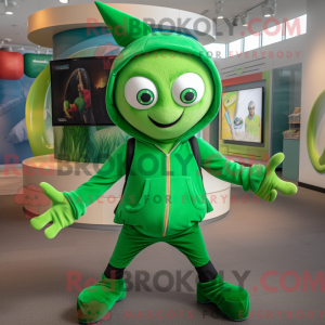 Grøn Akrobat maskot kostume...