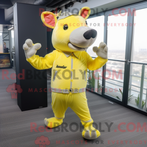 Lemon Yellow Tapir mascot...