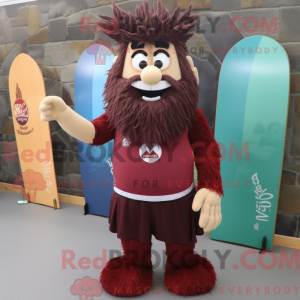 Maroon Irish Castle mascot...