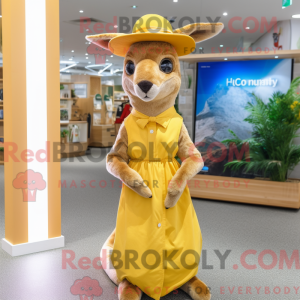 Gold Kangaroo mascot...