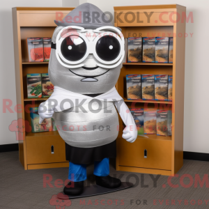 Sølv Sushi-maskotdraktfigur...