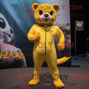 Yellow Jaguarundi mascot...
