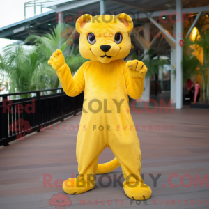 Yellow Jaguarundi mascot...