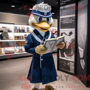 Navy Goose maskot kostume...