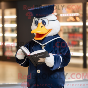 Navy Goose maskot kostume...