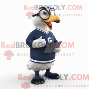 Navy Goose maskotdraktfigur...