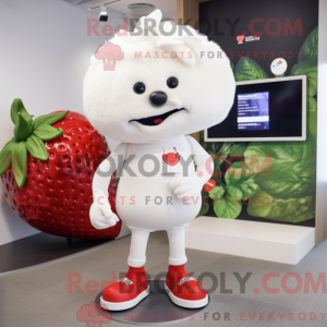 White Strawberry mascot...